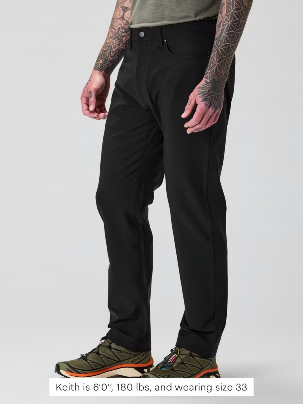Proof Huckberry 72 hour merino 5 pocket pant. Black 32x32 HB Athletic tapered